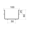 Rácsos kábeltálca 3m E90 merítetten horganyzott acél U-alak 60mm x 100mm x DZ KOPOS